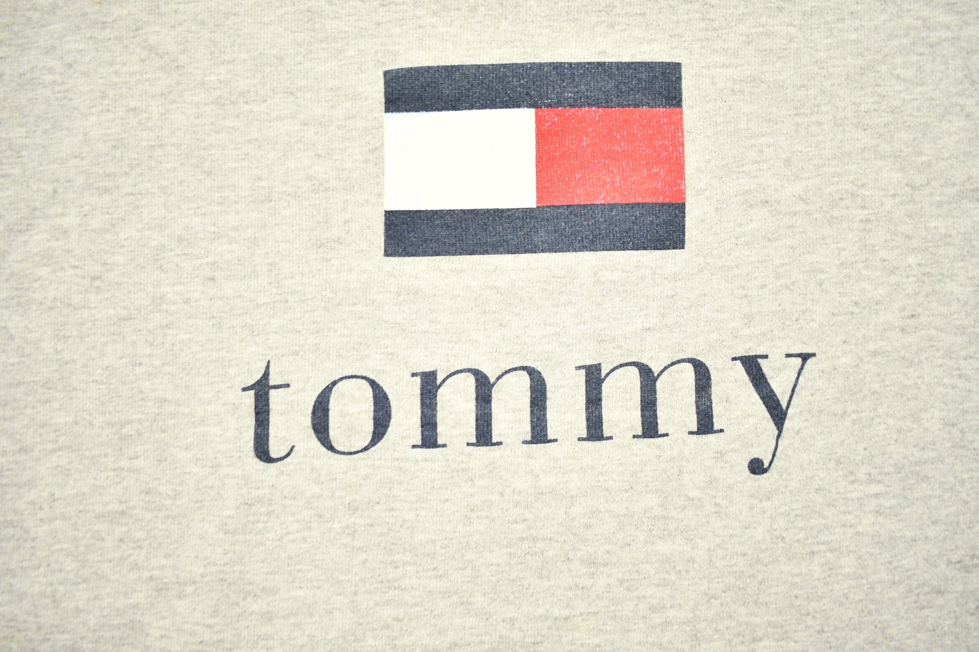 Vintage 1990s Tommy Hilfiger Big Flag Crewneck Sweatshirt Made In USA Men's XL from propervintagecanada