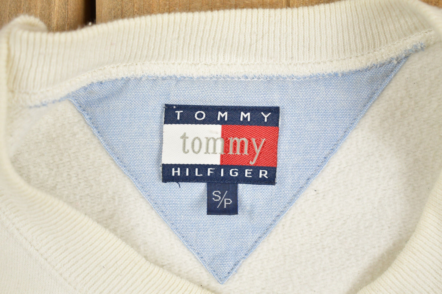Vintage 1990s Tommy Hilfiger Big Flag Crewneck Sweatshirt Men's Medium from propervintagecanada