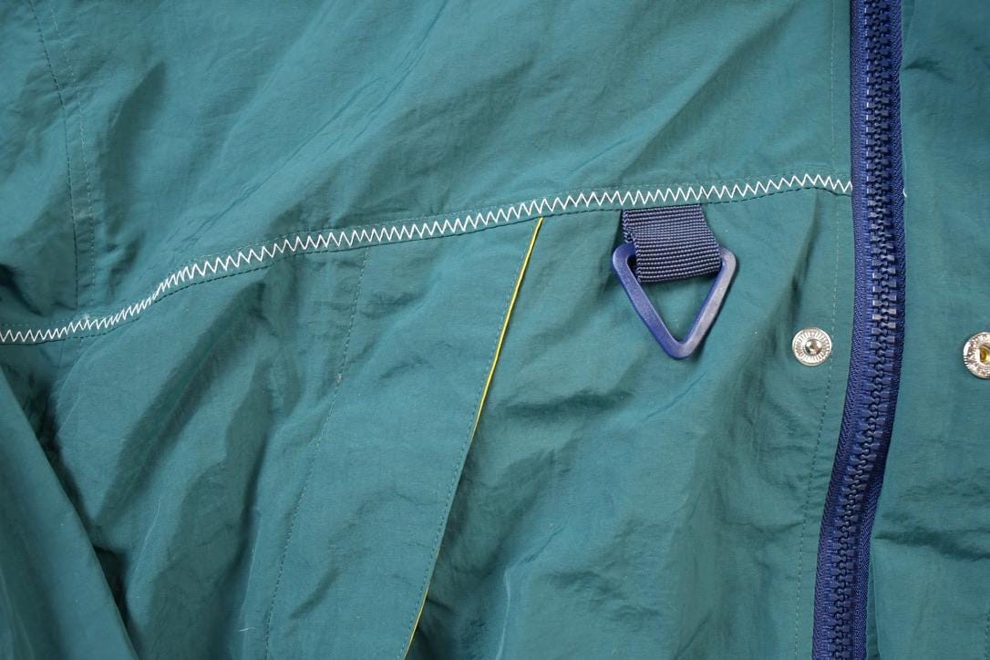 Vintage 1990s Tommy Hilfiger Big Flag Full Zip Windbreaker Jacket Men's Large from propervintagecanada