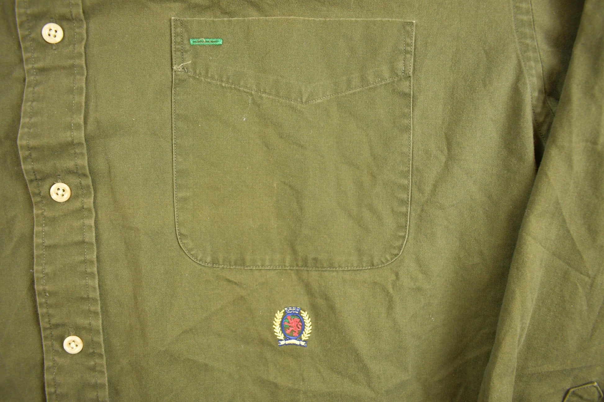 Vintage 1990s Tommy Hilfiger Blank Button Up Shirt Men's Large from propervintagecanada