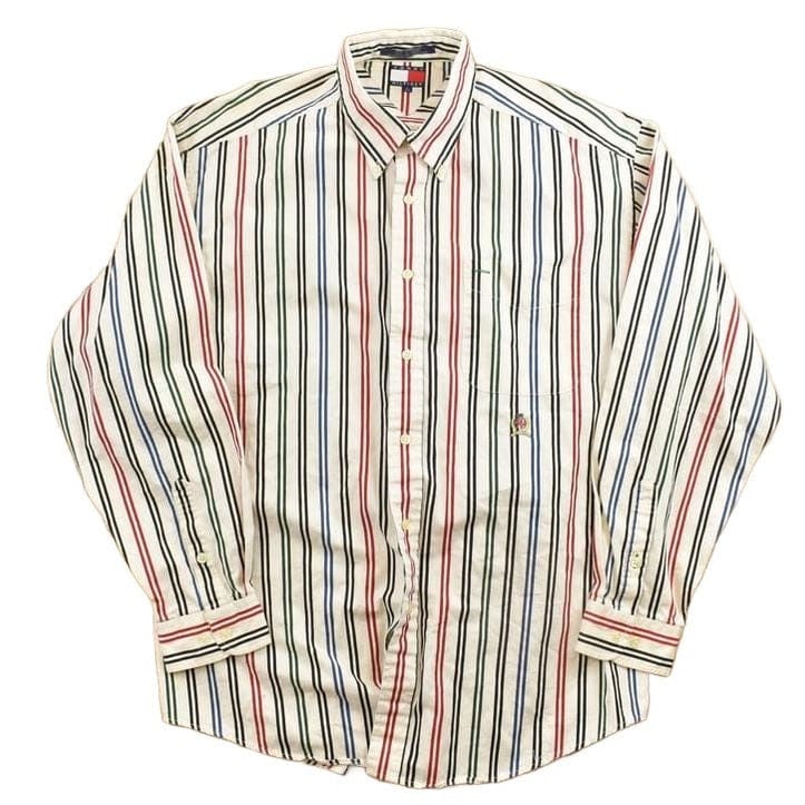 Vintage 1990s TOMMY HILFIGER Blank Button Up Shirt Men's Large from propervintagecanada