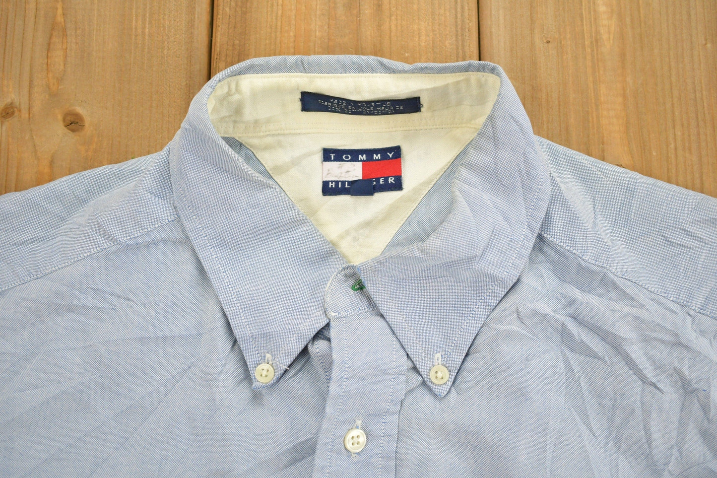 Vintage 1990s Tommy Hilfiger Blank Button Up Shirt Men's Large from propervintagecanada