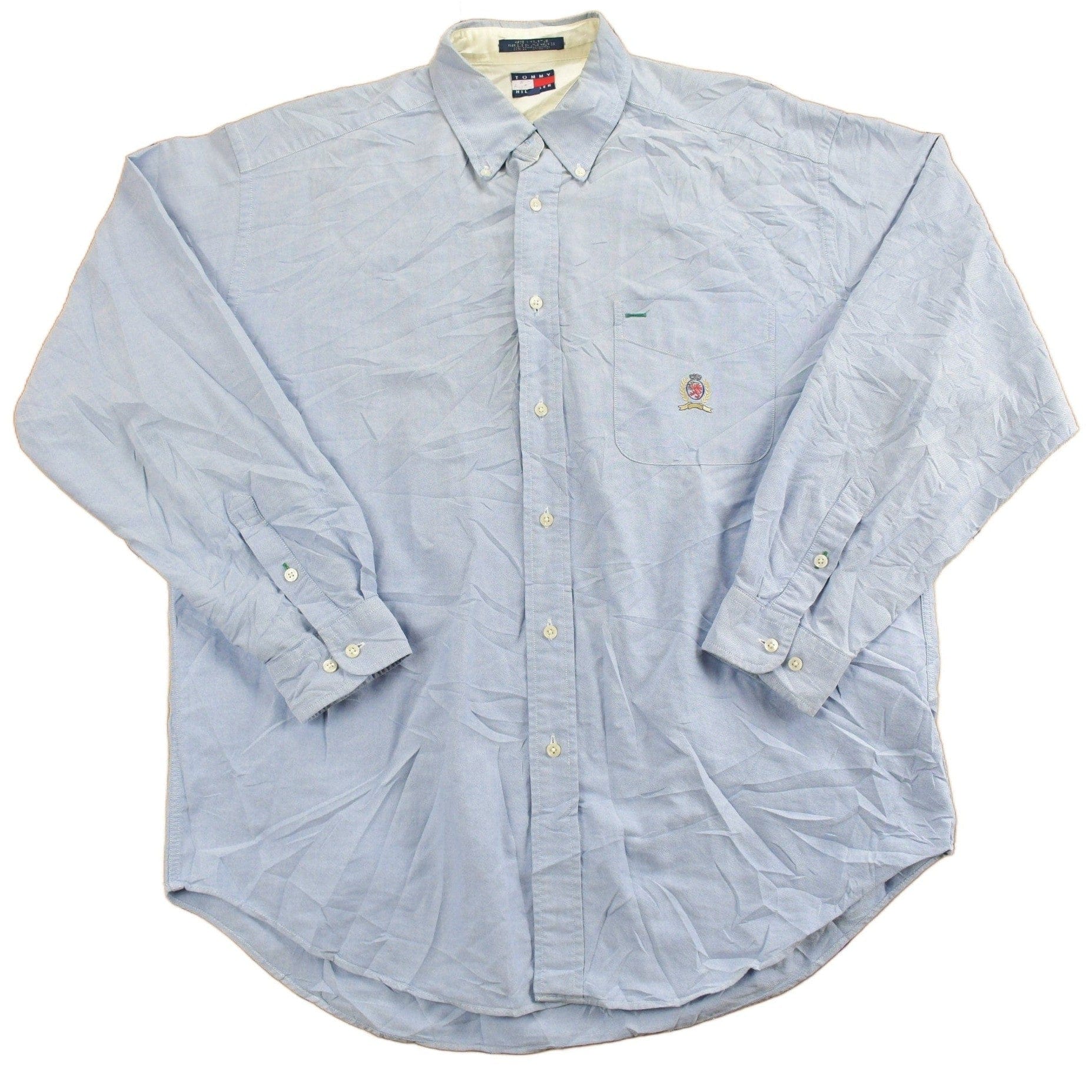 Vintage 1990s Tommy Hilfiger Blank Button Up Shirt Men's Large from propervintagecanada