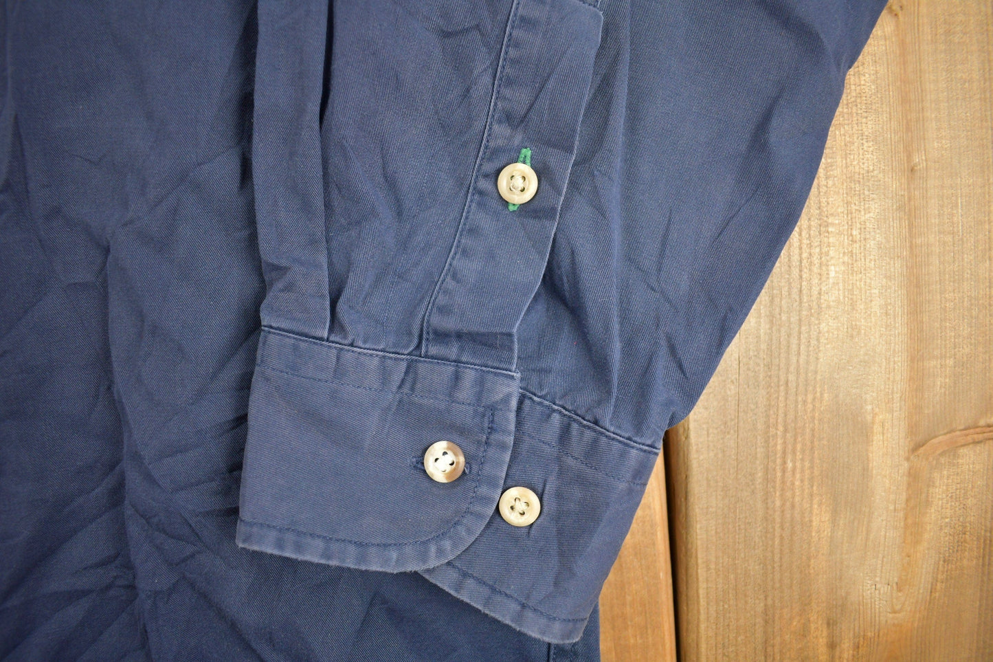Vintage 1990s Tommy Hilfiger Blank Navy Button Up Shirt from propervintagecanada
