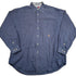 Vintage 1990s Tommy Hilfiger Blank Navy Button Up Shirt from propervintagecanada