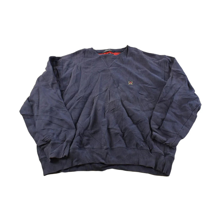 Vintage 1990s Tommy Hilfiger Blue Mini Logo Sweater from propervintagecanada