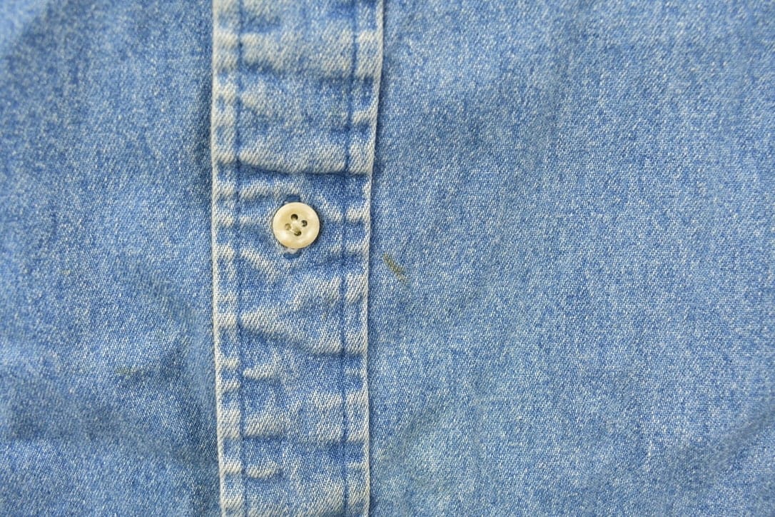 Vintage 1990s Tommy Hilfiger Button Up Denim Shirt Men's 2XL from propervintagecanada