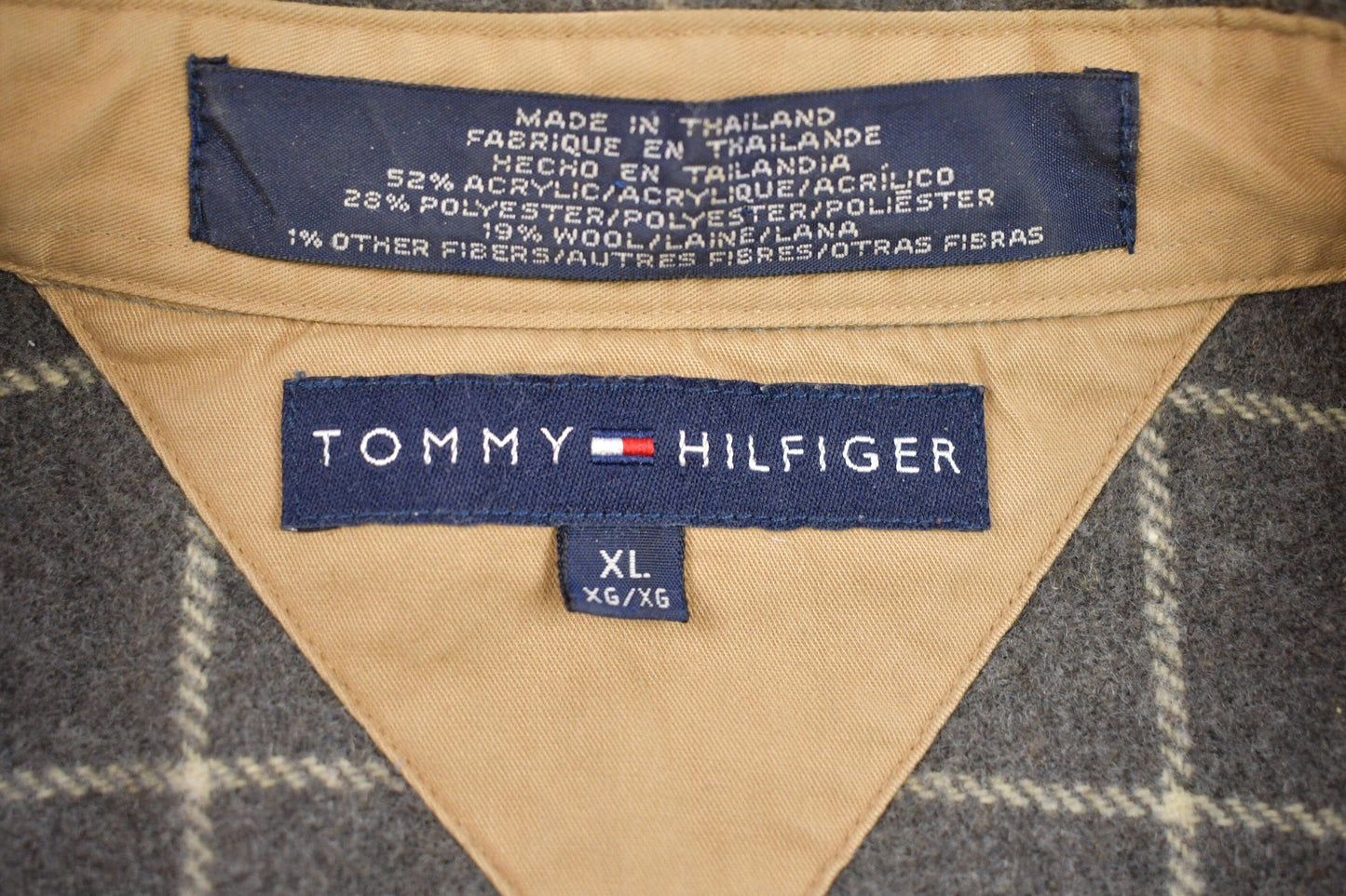 Vintage 1990s Tommy Hilfiger Button Up Flannel Shirt from propervintagecanada