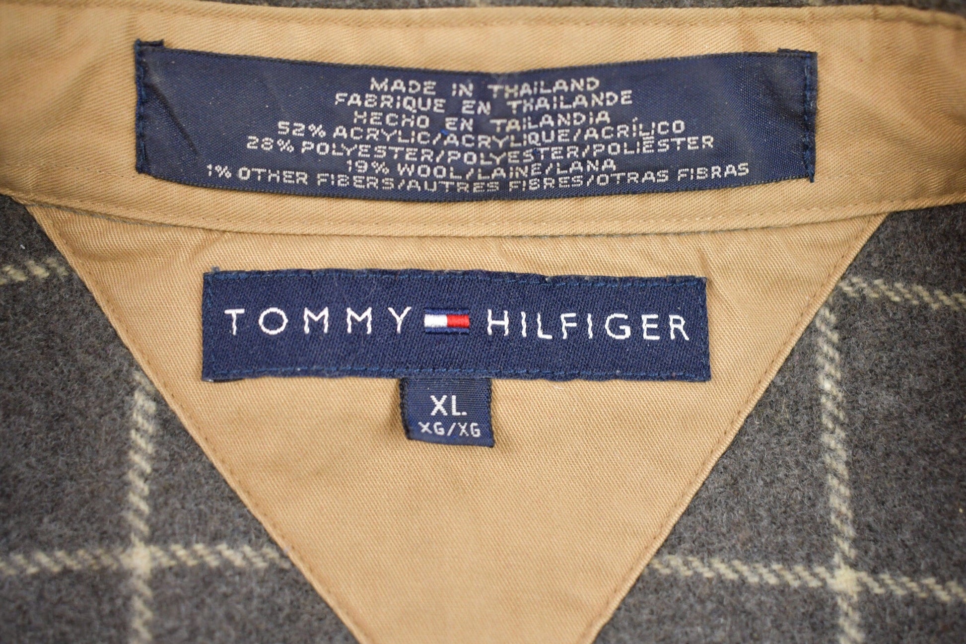 Vintage 1990s Tommy Hilfiger Button Up Flannel Shirt from propervintagecanada