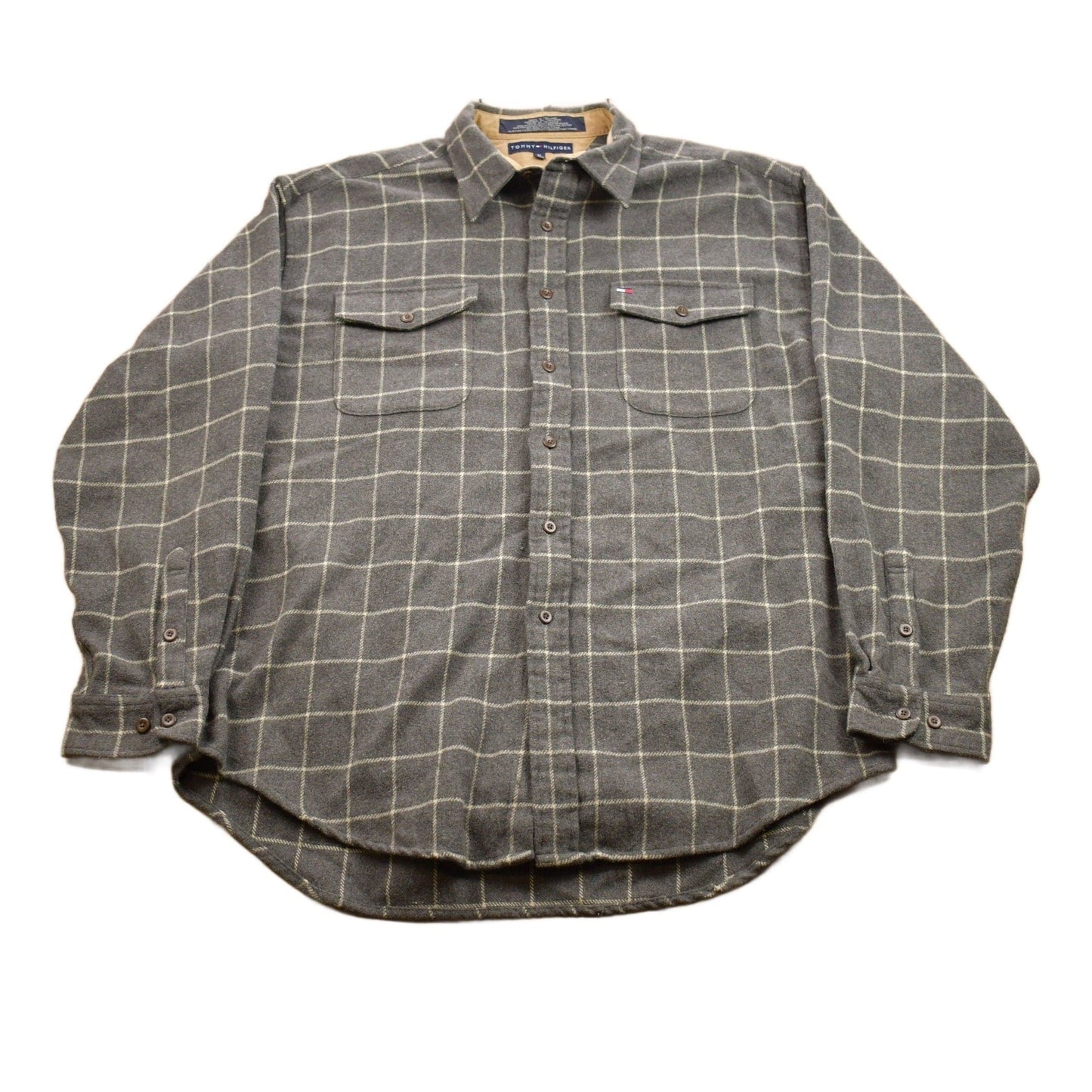 Vintage 1990s Tommy Hilfiger Button Up Flannel Shirt from propervintagecanada