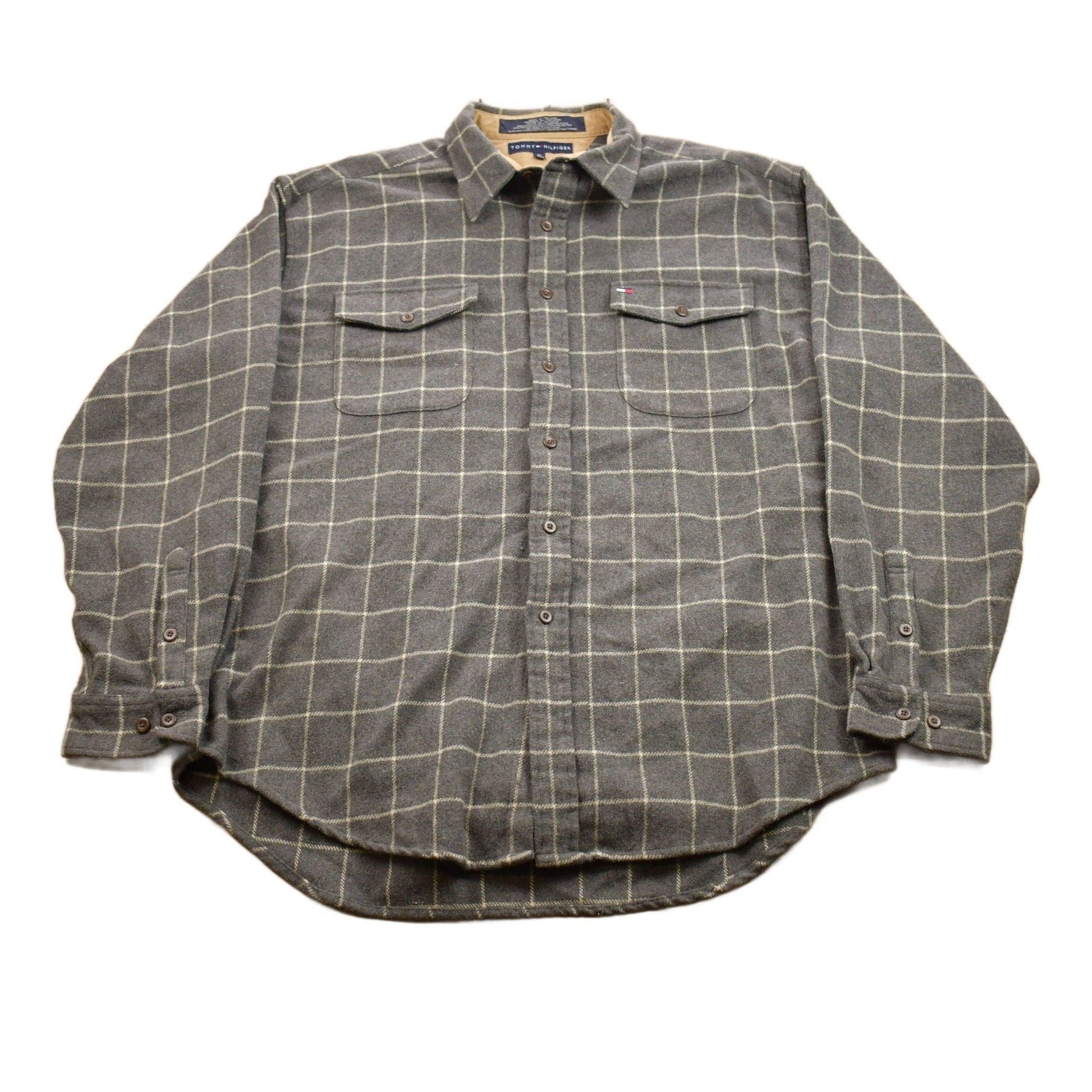 Vintage 1990s Tommy Hilfiger Button Up Flannel Shirt from propervintagecanada