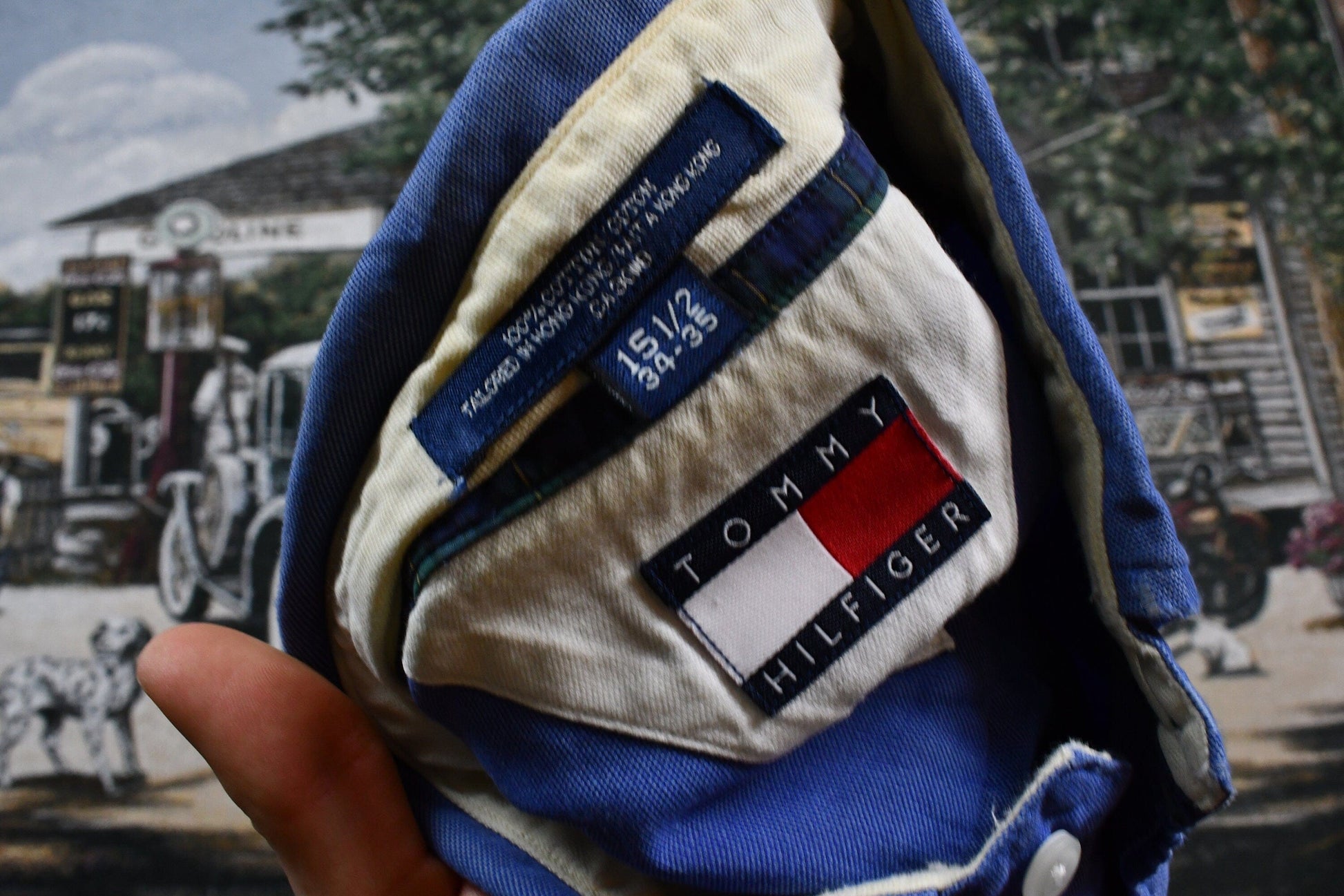 Vintage 1990s Tommy Hilfiger Button Up Shirt Men's Large from propervintagecanada