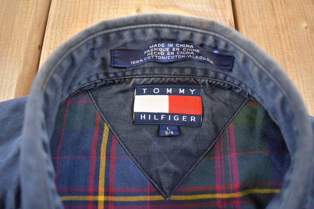 Vintage 1990s Tommy Hilfiger Button Up Shirt Men's Large from propervintagecanada