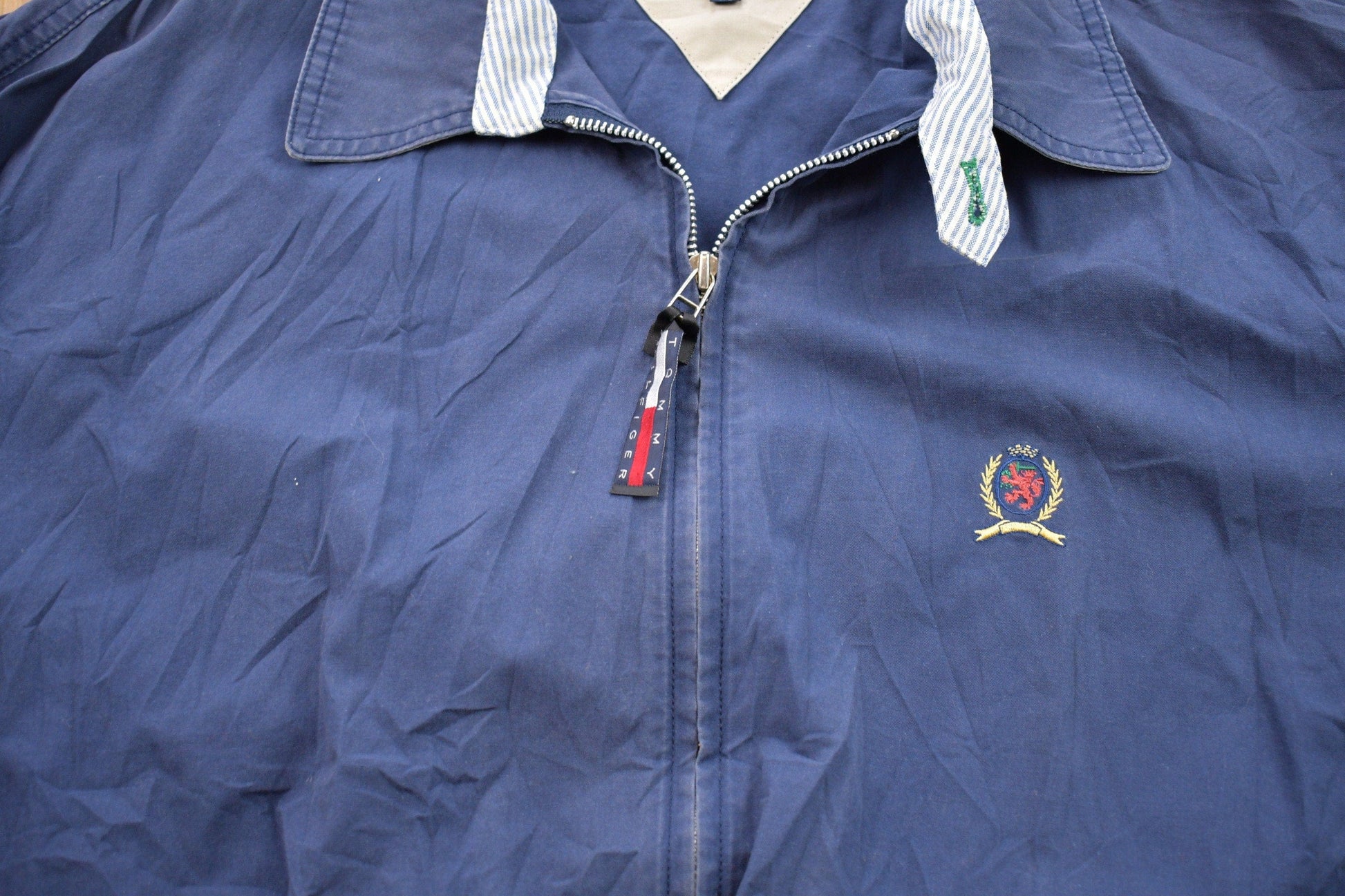 Vintage 1990s Tommy Hilfiger Canvas Golf Jacket Men's Large from propervintagecanada