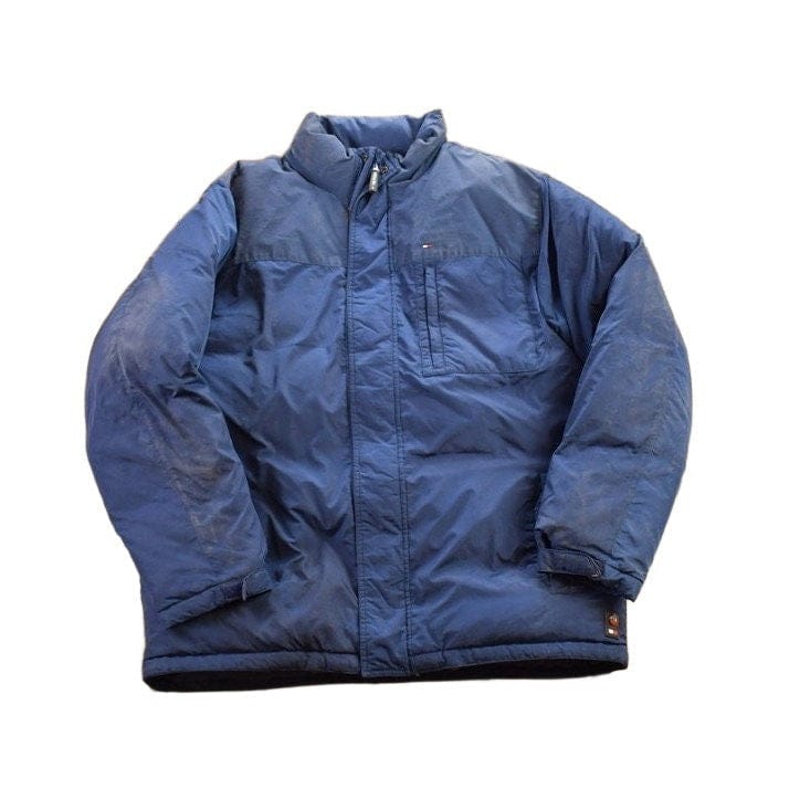Vintage 1990s Tommy Hilfiger Color Block Goose Down Winter Puffer Jacket from propervintagecanada