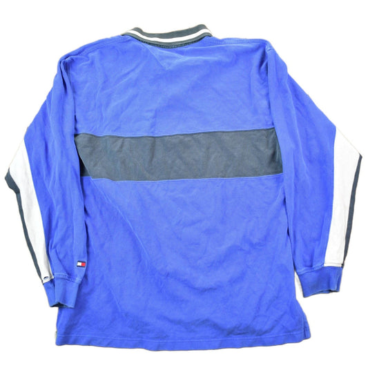 Vintage 1990s Tommy Hilfiger Color Block Logo Polo Shirt Men's Large from propervintagecanada