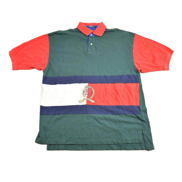 Vintage 1990s Tommy Hilfiger Color Block Polo T-Shirt Men's Large from propervintagecanada