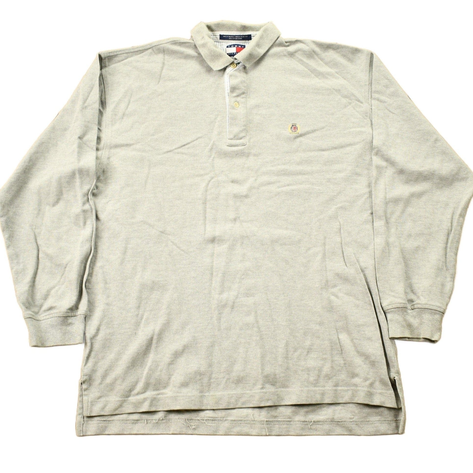 Vintage 1990s Tommy Hilfiger Crest Logo Polo Shirt Men's Large from propervintagecanada