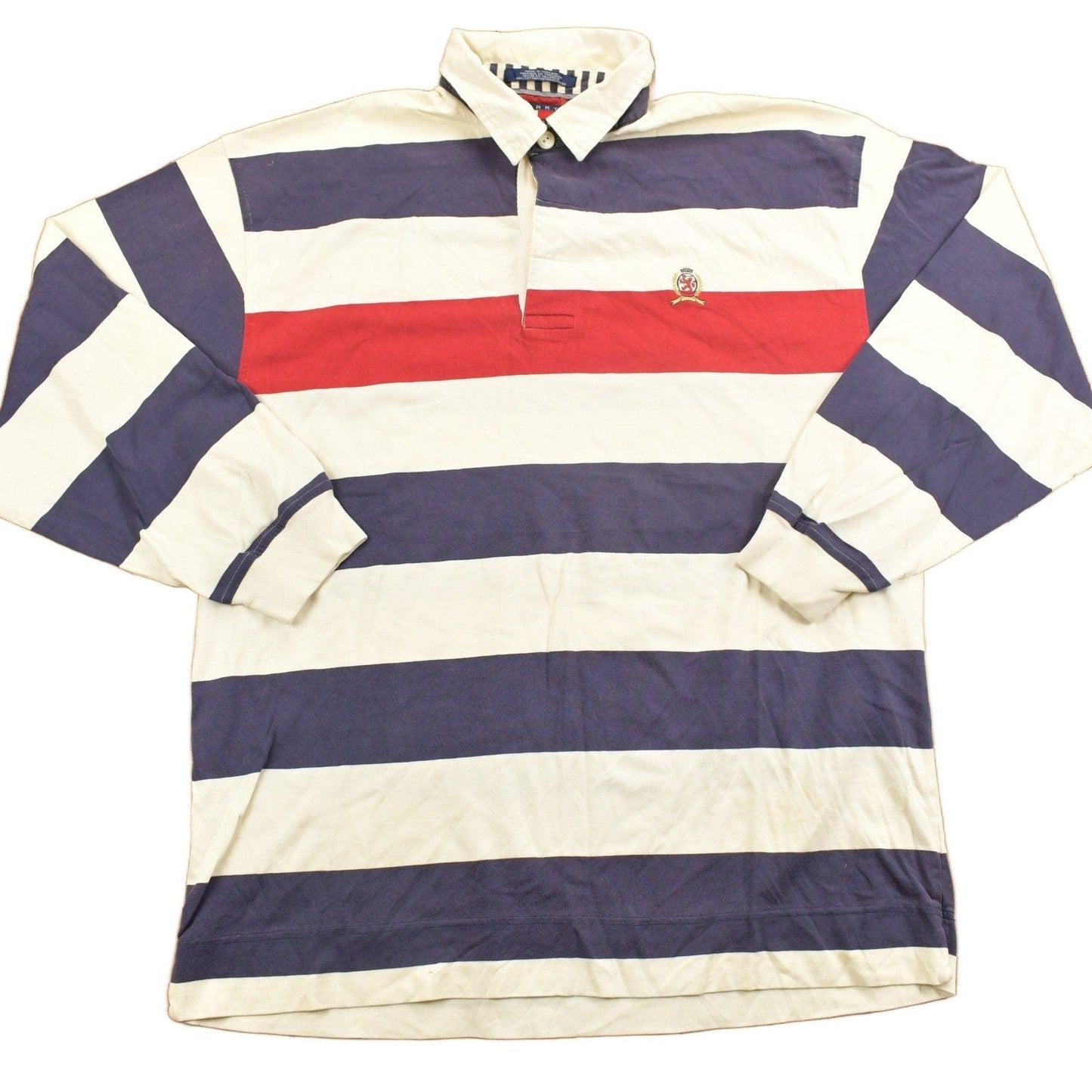 Vintage 1990s Tommy Hilfiger Crest Logo Polo Shirt Men's Large from propervintagecanada