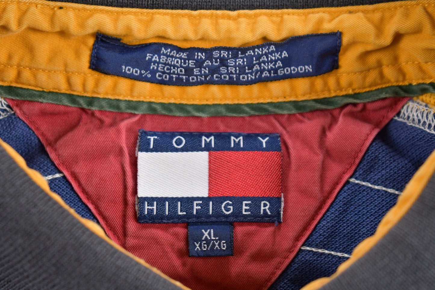 Vintage 1990s Tommy Hilfiger Crest Logo Polo Shirt Men's XL from propervintagecanada