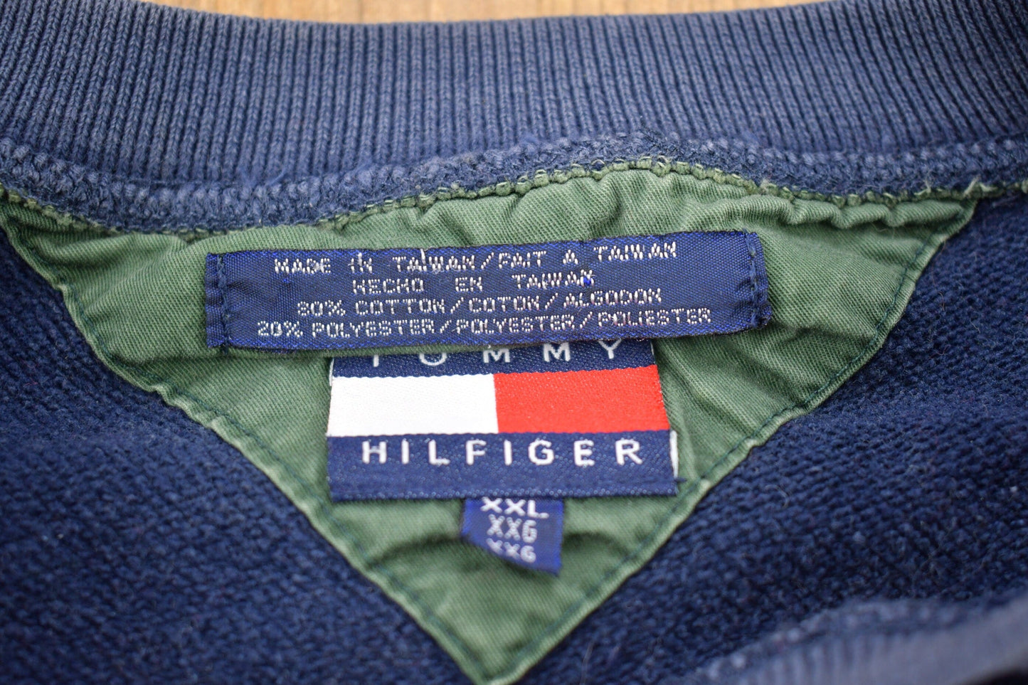 Vintage 1990s Tommy Hilfiger Crewneck Sweatshirt Men's 2XL from propervintagecanada