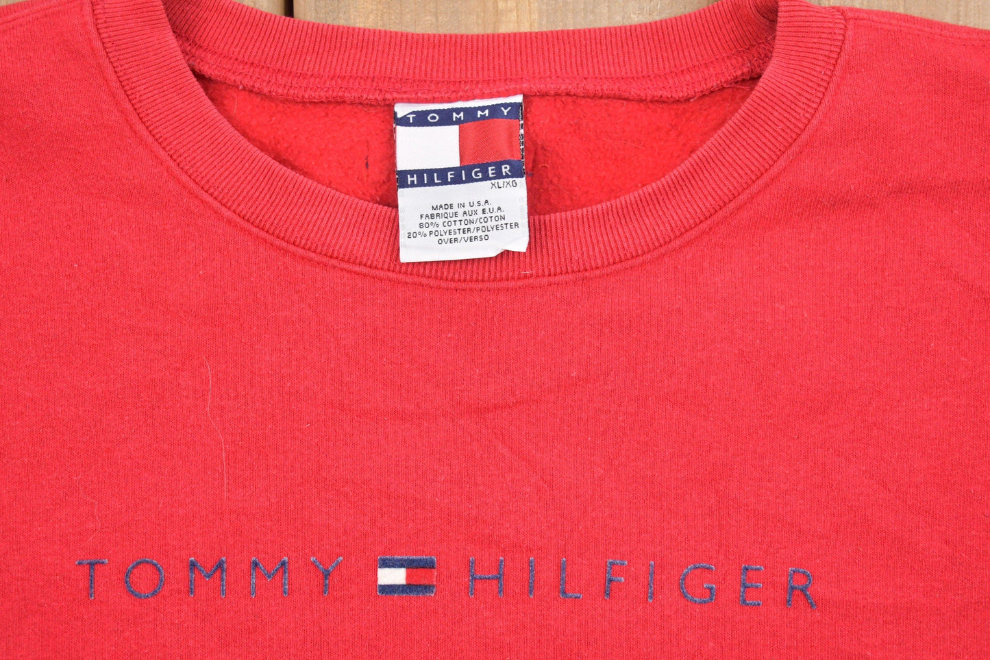 Vintage 1990s Tommy Hilfiger Crewneck Sweatshirt Men's XL from propervintagecanada
