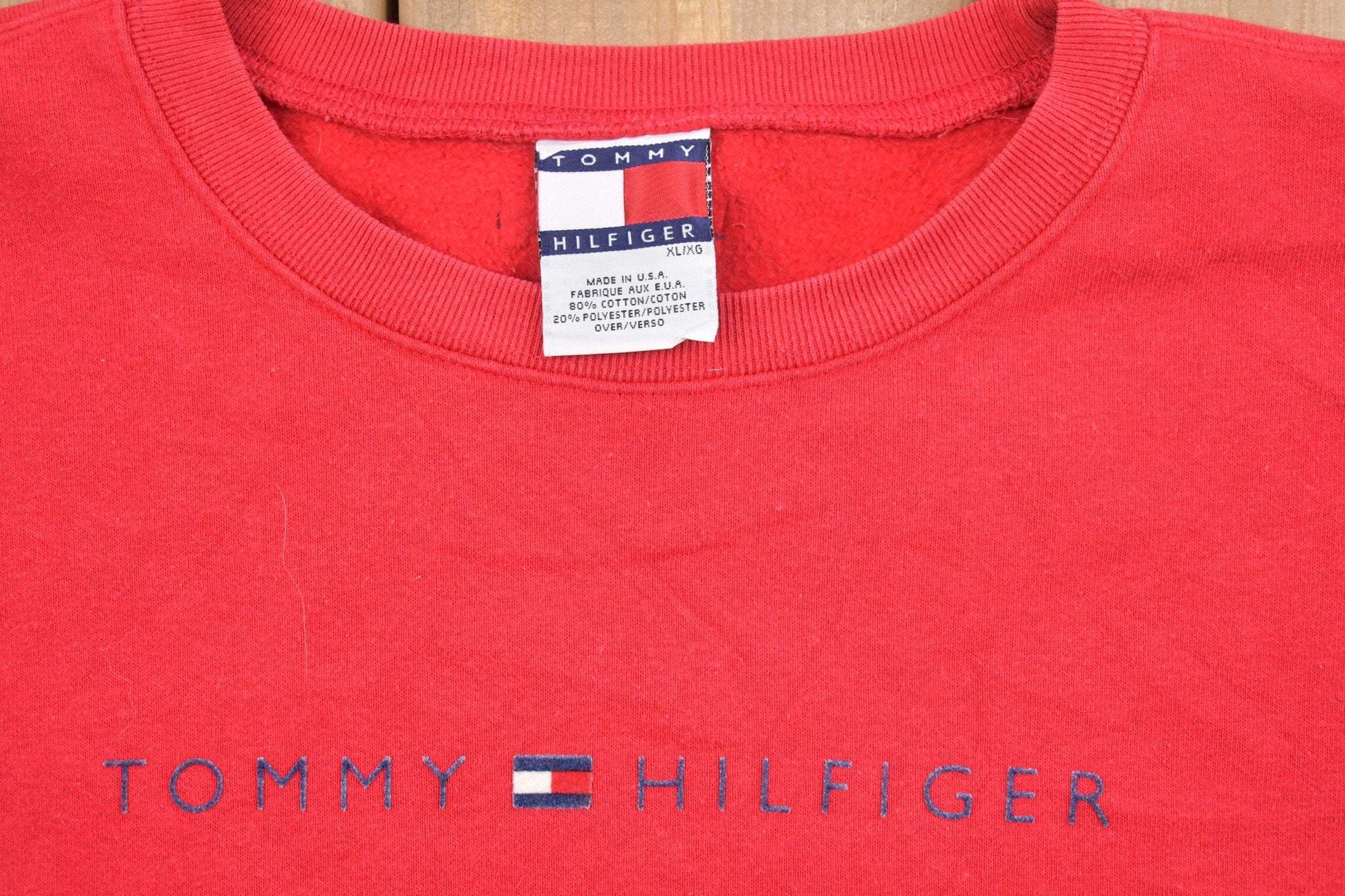 Vintage 1990s Tommy Hilfiger Crewneck Sweatshirt Men's XL from propervintagecanada