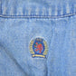 Vintage 1990s Tommy Hilfiger Denim Blank Button Up Shirt Men's XL from propervintagecanada