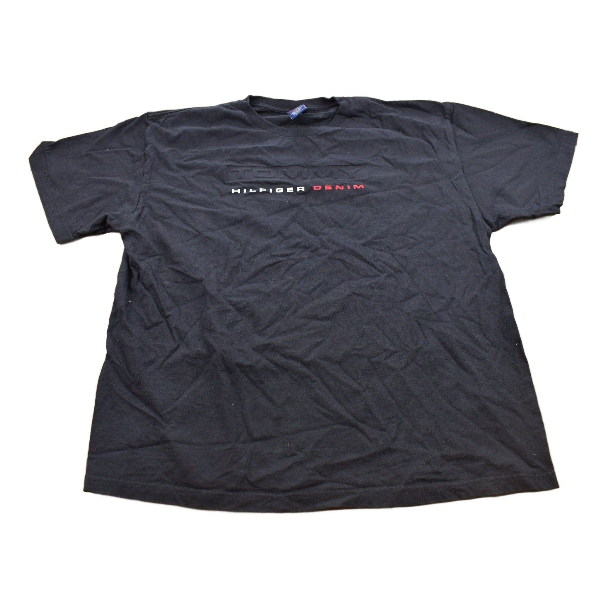 Vintage 1990s Tommy Hilfiger Denim Embossed Logo T Shirt from propervintagecanada