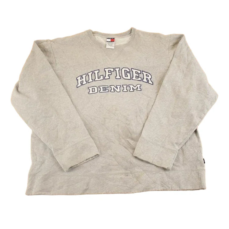 Vintage 1990s Tommy Hilfiger Denim Souvenir Crewneck Sweatshirt Mens L from propervintagecanada