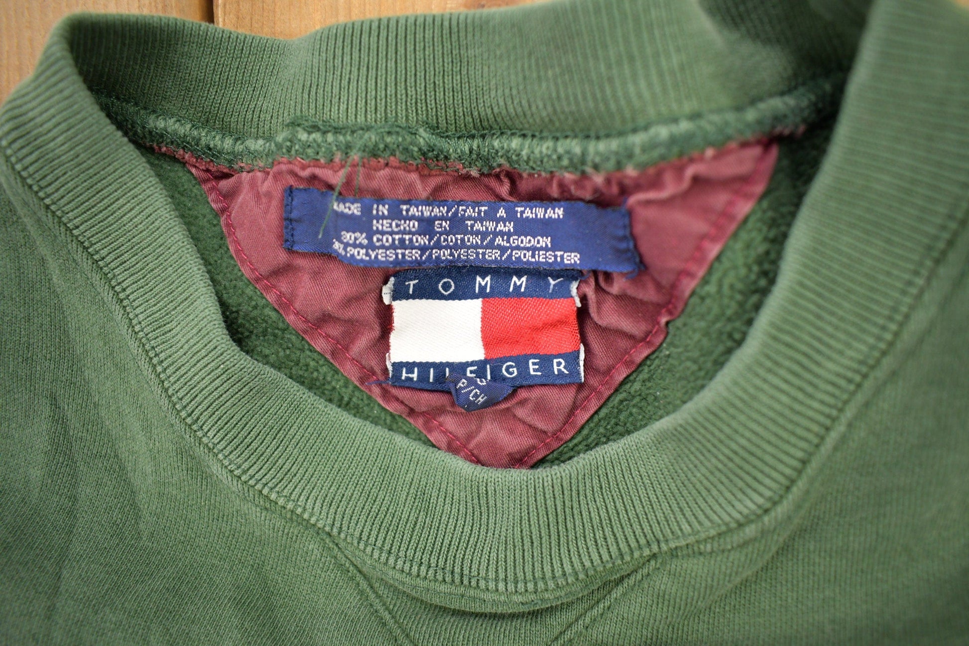 Vintage 1990s Tommy Hilfiger Embroidered Crewneck Sweatshirt from propervintagecanada
