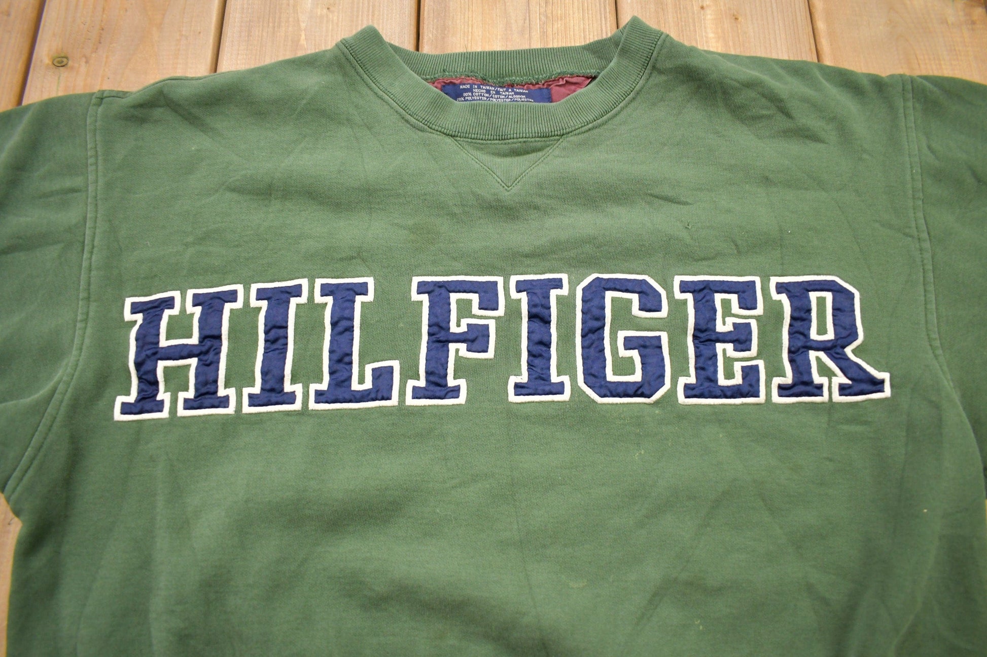 Vintage 1990s Tommy Hilfiger Embroidered Crewneck Sweatshirt from propervintagecanada