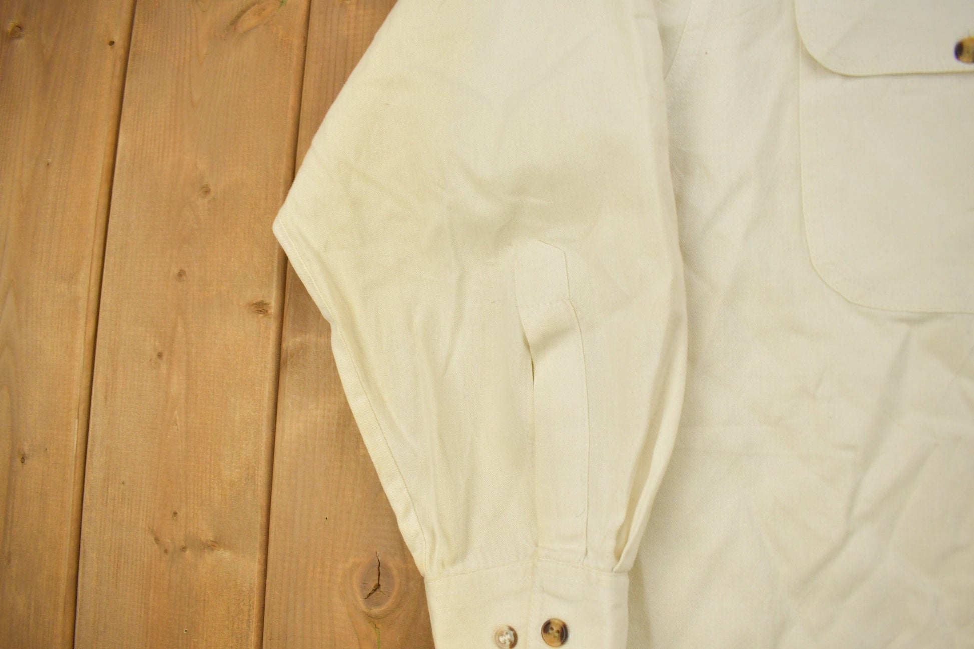 Vintage 1990s Tommy Hilfiger Embroidered Flag Patch Button Up Shirt from propervintagecanada