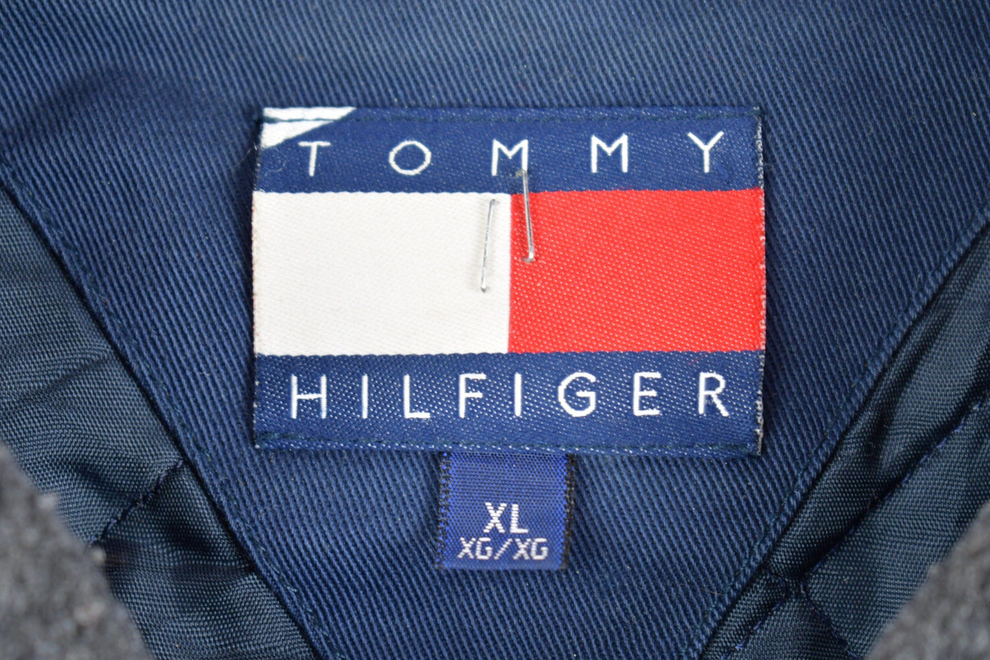 Vintage 1990s Tommy Hilfiger Embroidered Fleece Jacket Men's XL from propervintagecanada