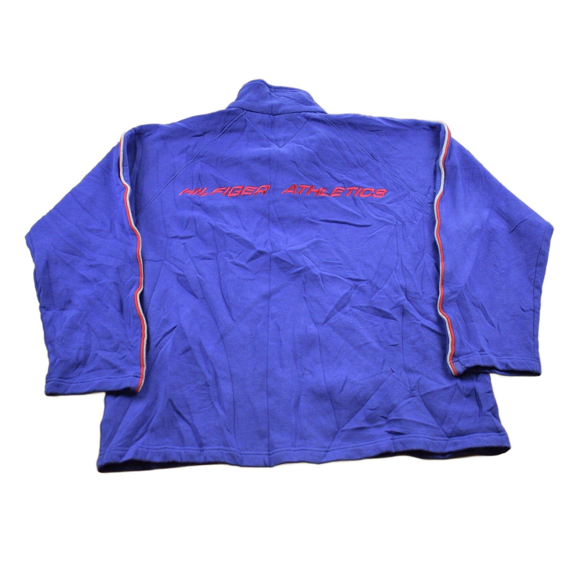 Vintage 1990s Tommy Hilfiger Embroidered Fleece Pullover Sweater Men's Large from propervintagecanada