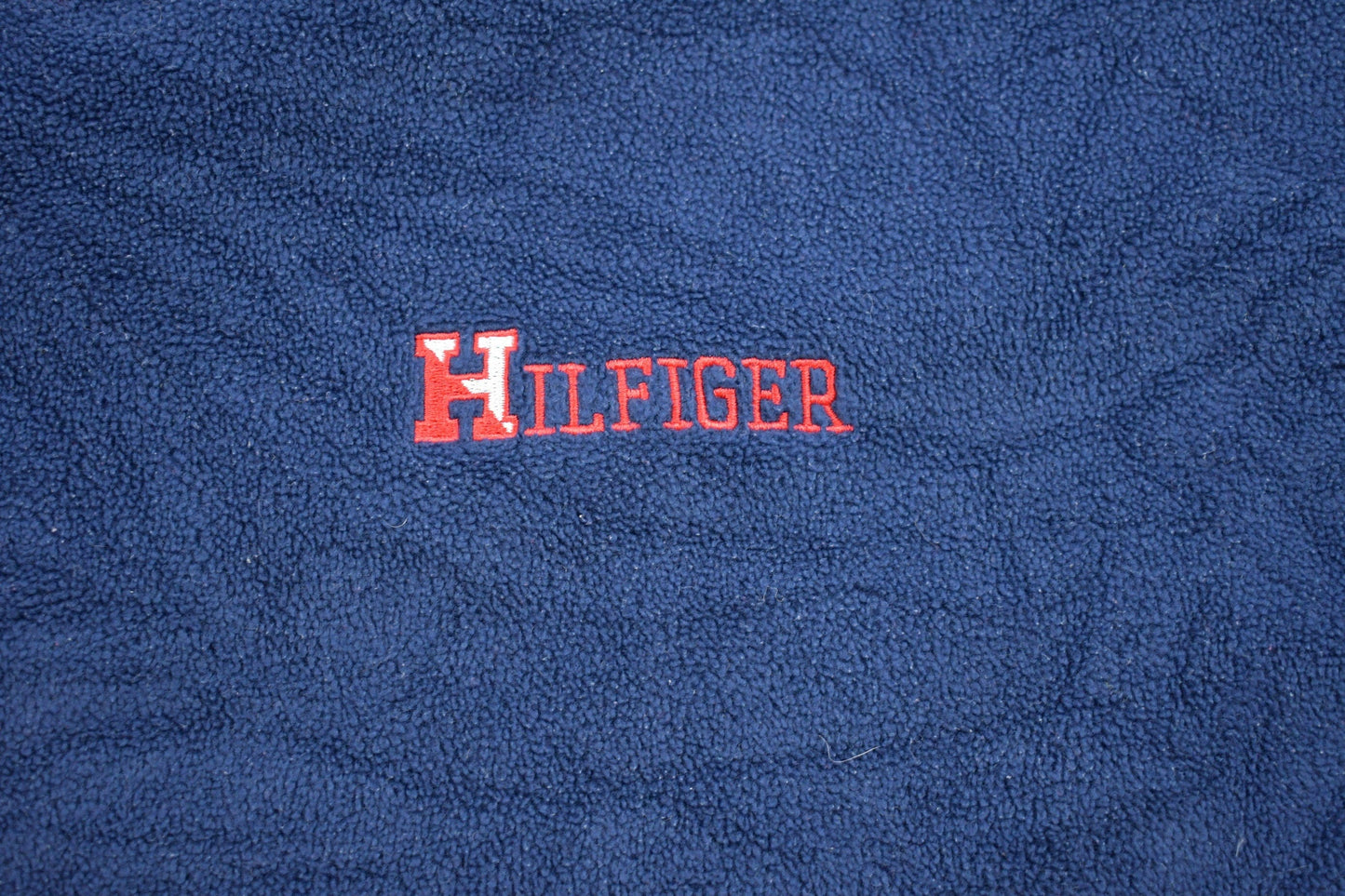 Vintage 1990s Tommy Hilfiger Embroidered Fleece Sweater Men's XL from propervintagecanada