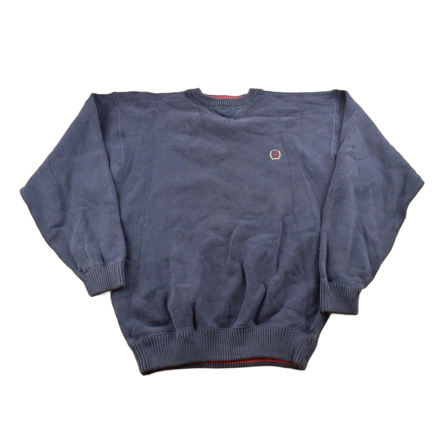 Vintage 1990s Tommy Hilfiger Embroidered Knit Sweater Men's Large from propervintagecanada
