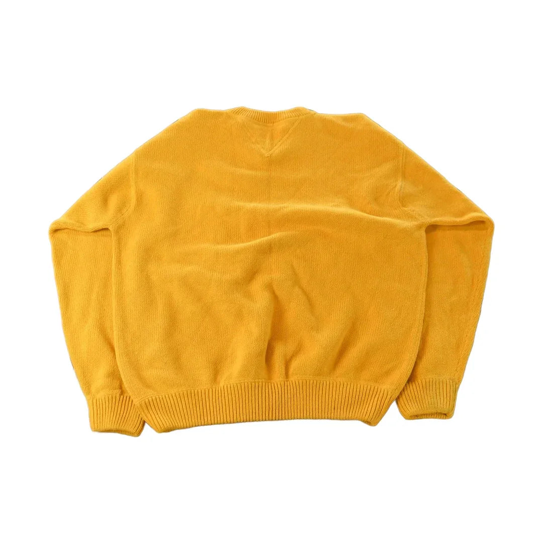 Vintage 1990s Tommy Hilfiger Embroidered Knit Sweater Men's XL from propervintagecanada