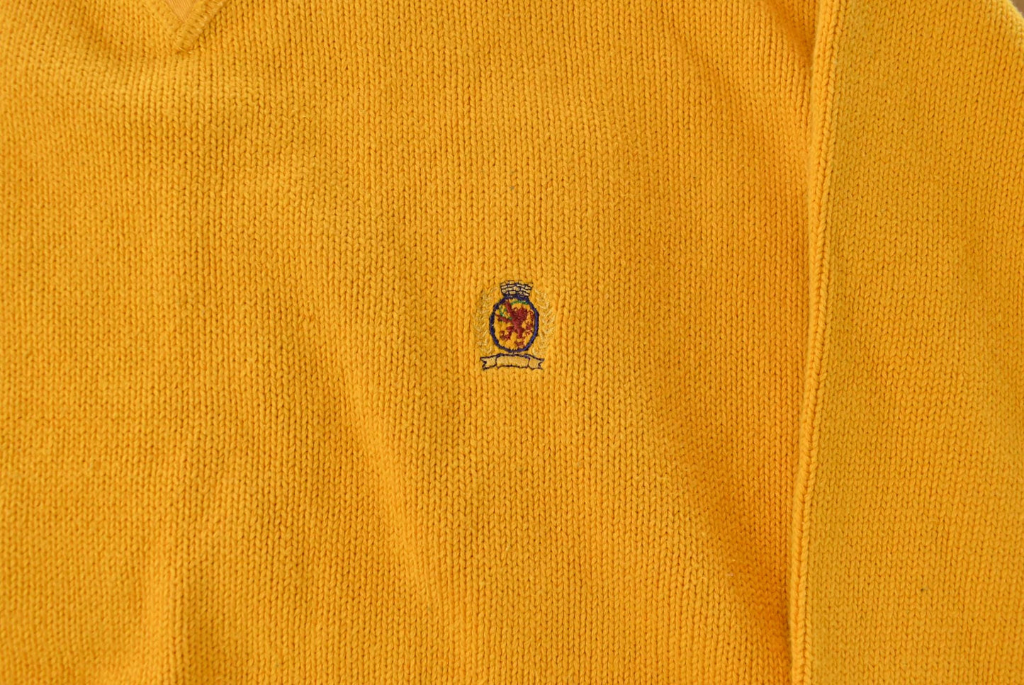 Vintage 1990s Tommy Hilfiger Embroidered Knit Sweater Men's XL from propervintagecanada