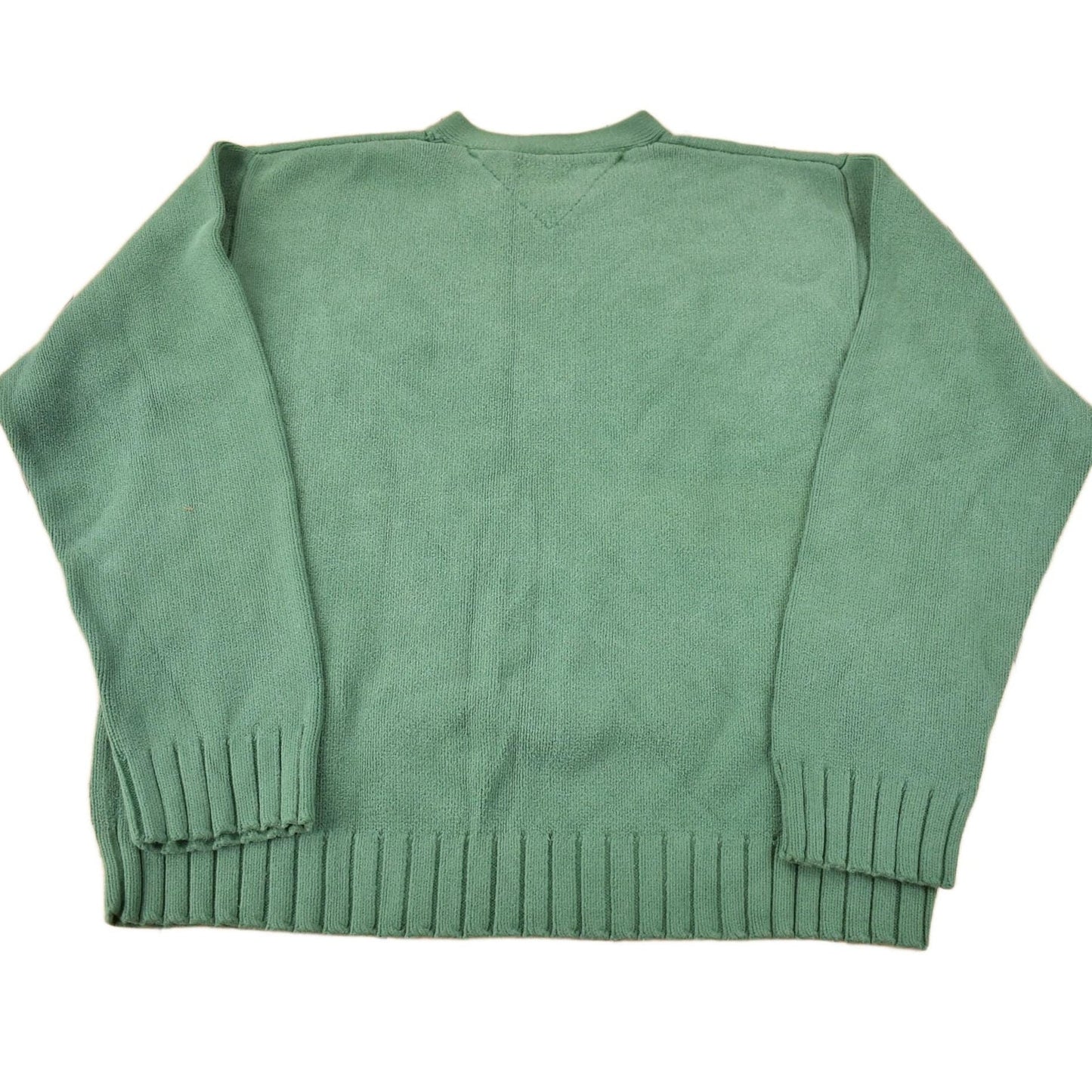 Vintage 1990s Tommy Hilfiger Embroidered Knit V-Neck Sweater Men's Large from propervintagecanada