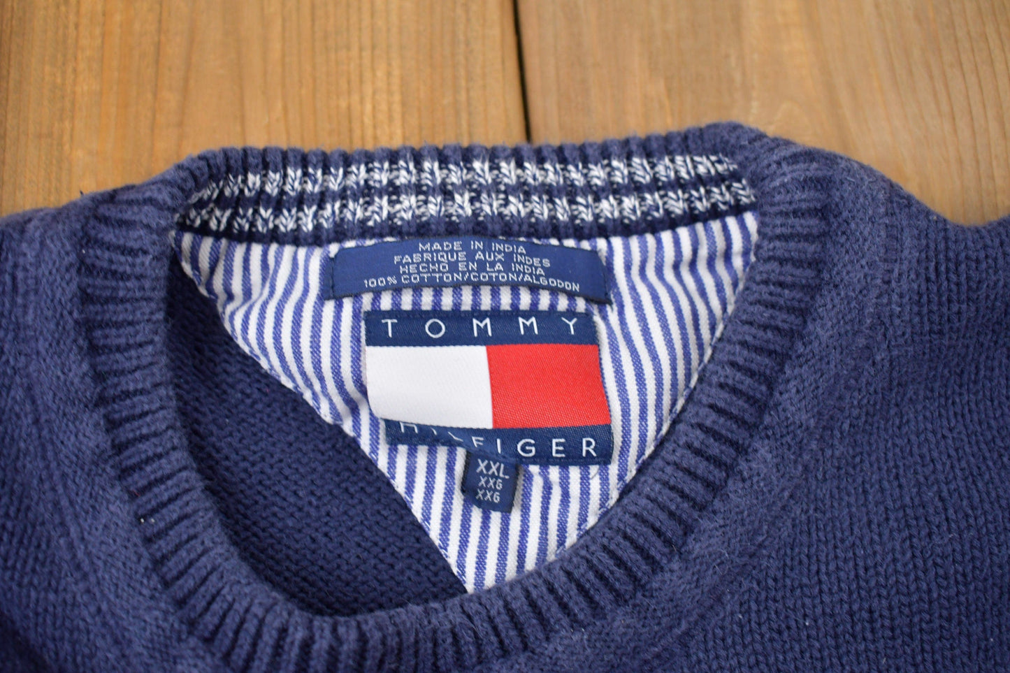 Vintage 1990s Tommy Hilfiger Embroidered Knitted Sweater from propervintagecanada