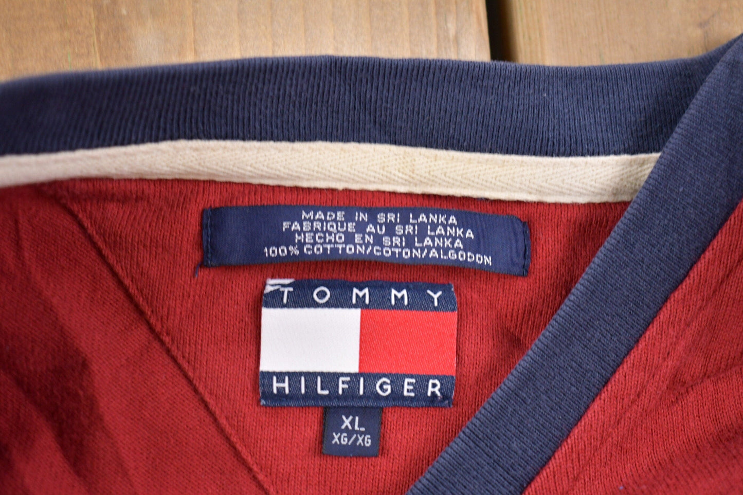 Vintage 1990s Tommy Hilfiger Embroidered Long Sleeve T-Shirt Men's XL from propervintagecanada