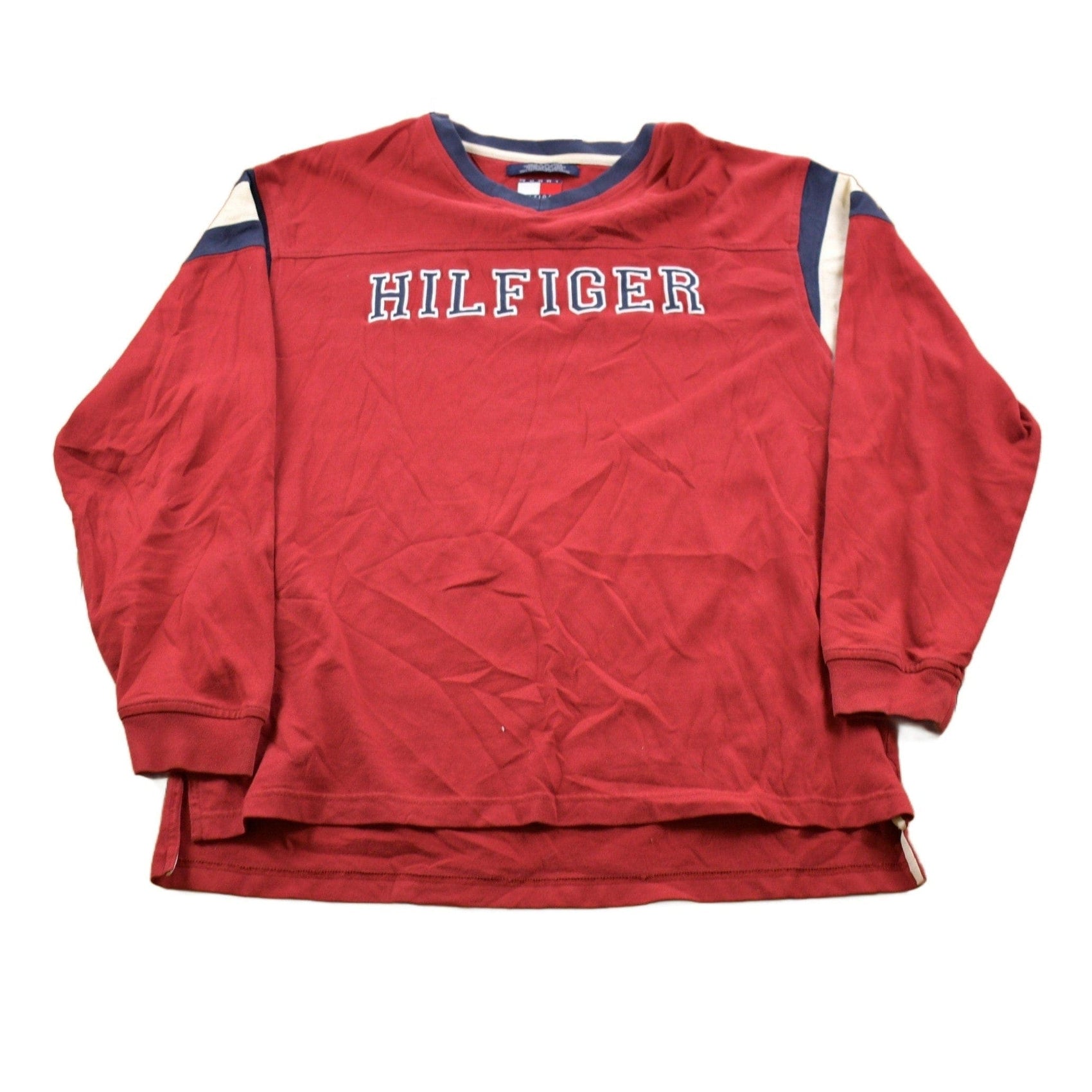 Vintage 1990s Tommy Hilfiger Embroidered Long Sleeve T-Shirt Men's XL from propervintagecanada
