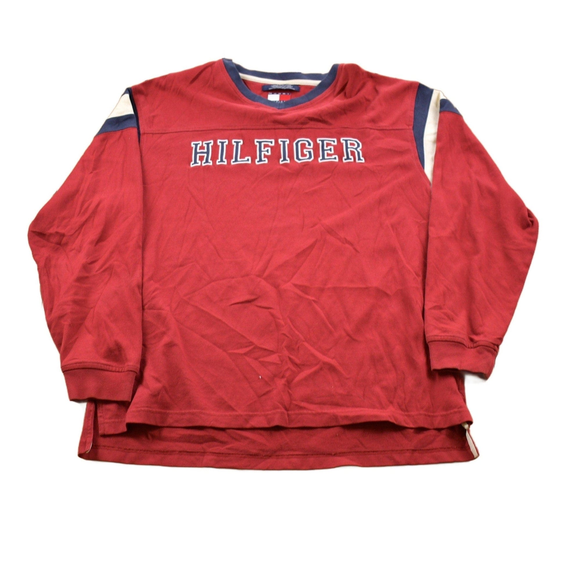 Vintage 1990s Tommy Hilfiger Embroidered Long Sleeve T-Shirt Men's XL from propervintagecanada