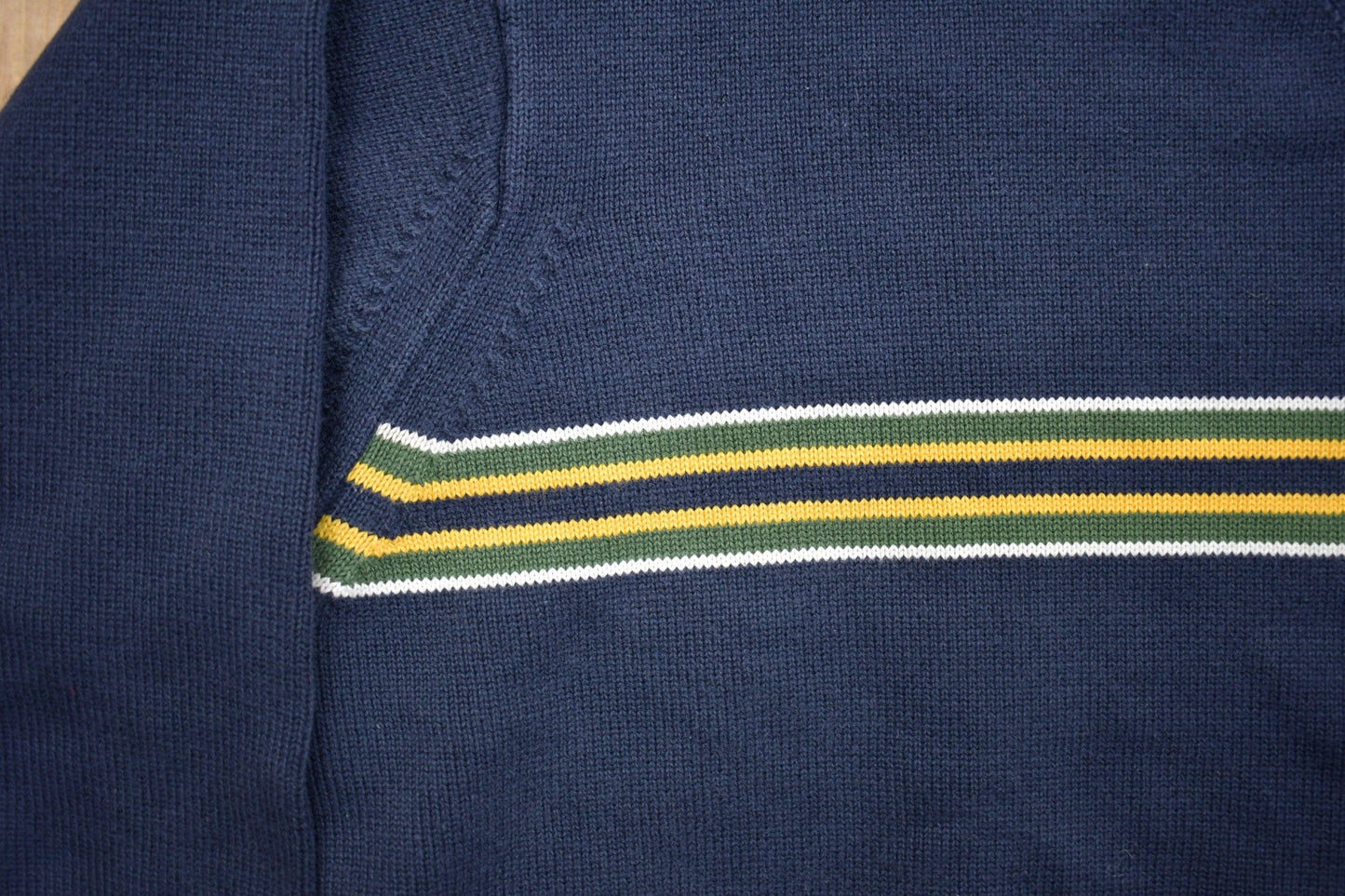 Vintage 1990s Tommy Hilfiger Embroidered Striped Knitted Sweater Men's Medium from propervintagecanada