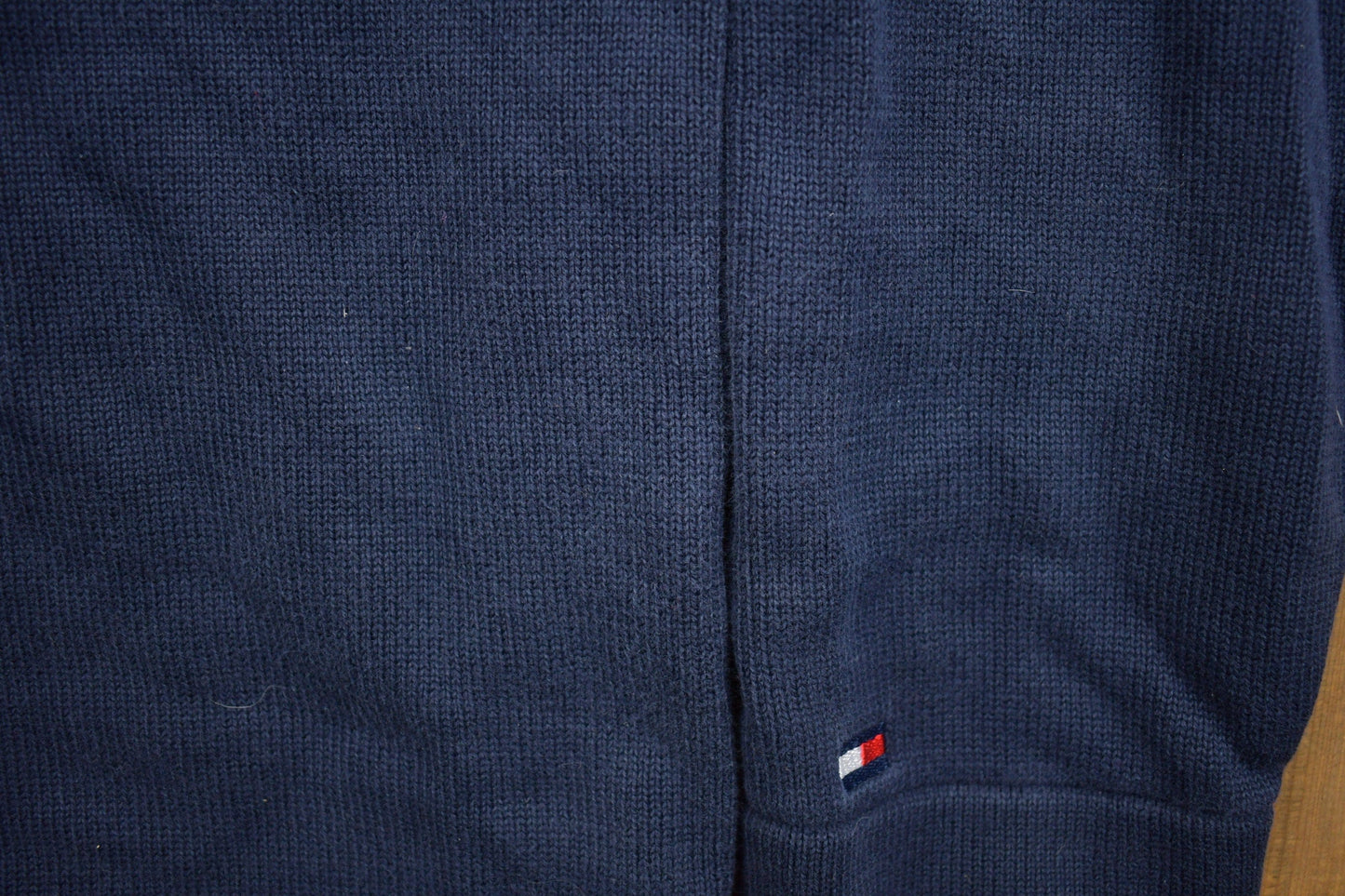 Vintage 1990s Tommy Hilfiger Embroidered Striped Knitted Sweater Men's Medium from propervintagecanada