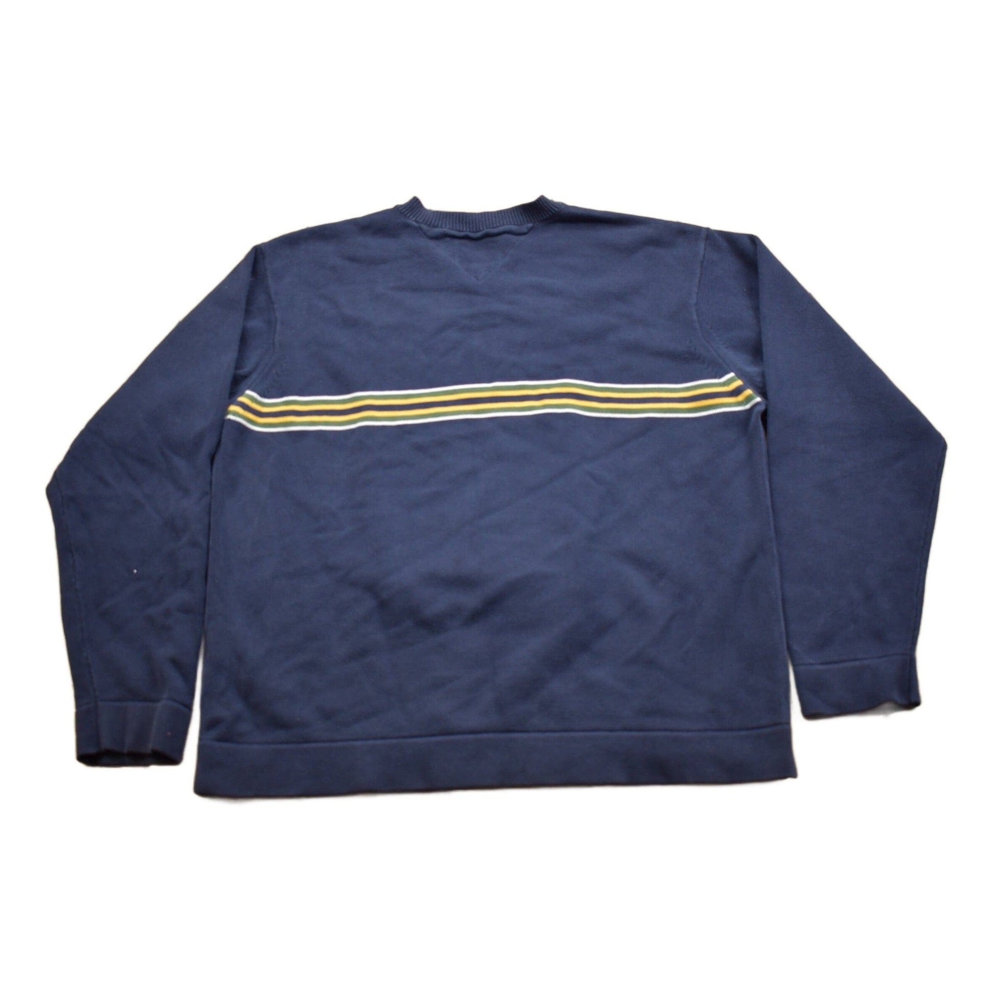 Vintage 1990s Tommy Hilfiger Embroidered Striped Knitted Sweater Men's Medium from propervintagecanada