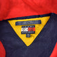 Vintage 1990s Tommy Hilfiger Flag Collar Quarter Zip Fleece Sweater Men's 2XL from propervintagecanada