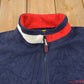 Vintage 1990s Tommy Hilfiger Flag Collar Quarter Zip Fleece Sweater Men's 2XL from propervintagecanada