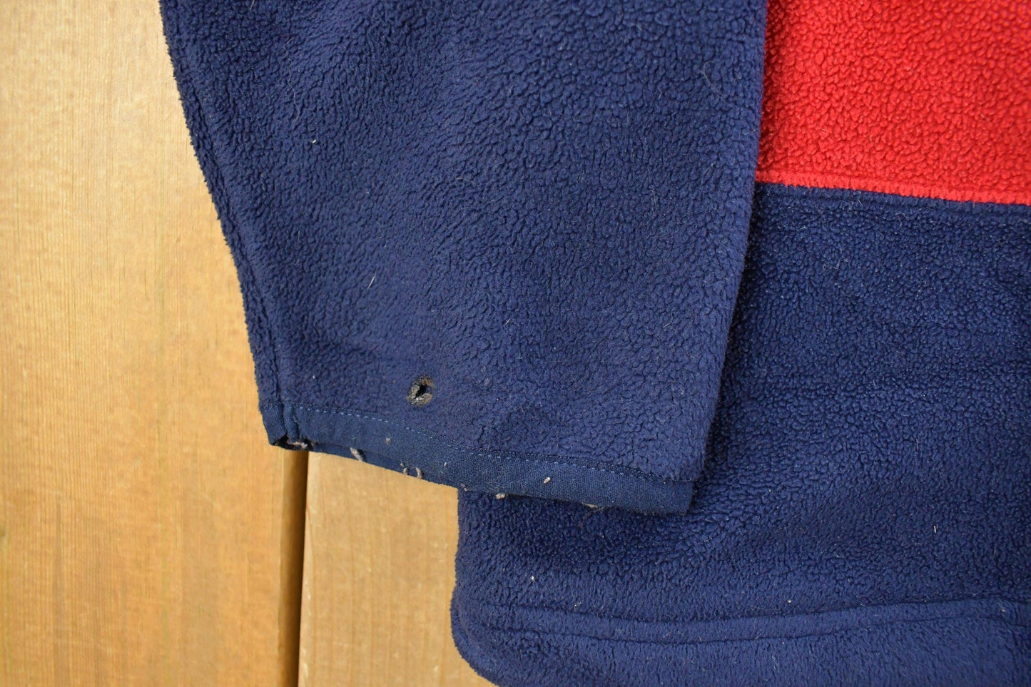 Vintage 1990s Tommy Hilfiger Flag Spellout Quarter Snap Fleece Sweater Men's XL from propervintagecanada